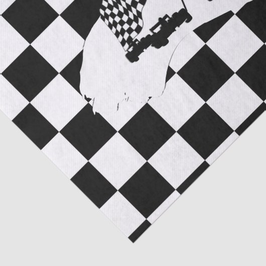 予約市松模様に中の旗車とレースカー 薄葉紙 (詳細)