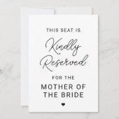 予約席 結婚式 椅子 サイン 招待状 (正面)