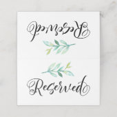 予約座席表結婚の折り畳みテーブルカード プレイスカード (外部開封)