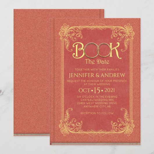 予約日招待状 招待状 (正面/裏面)