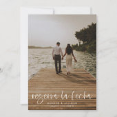 予約日 現代の写真 招待状 (正面)