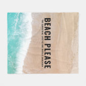 予約海ビーチギフトサマーおもしろいタイポグラフィ  フリースブランケット (正面(横))