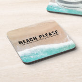 予約海ビーチギフト夏おもしろいタイポグラフィ コースター (左側)