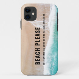 予約海ビーチギフト夏おもしろいタイポグラフィ iPhone 11 ケース