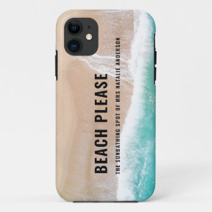 予約海ビーチギフト夏おもしろいタイポグラフィ iPhone 11 ケース