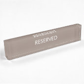予約済みカスタマイズの変更名文字beige greige デスクネームプレート