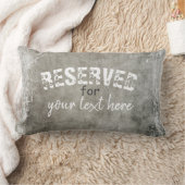予約済みテキストの個人用灰色の動揺して追加 ランバークッション (ブランケット)