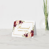 予約済みテキストの結婚プレートまたは表カードの追加 カード (正面)