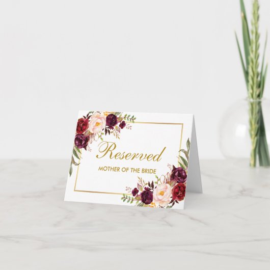 予約済みテキストの結婚プレートまたは表カードの追加 カード (正面)