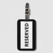 予約済み白黒識別ラベル ラゲッジタグ (正面縦)