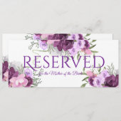 予約済み紫のフローラ 招待状 (正面/裏面)
