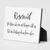 予約済み結婚メモリアル標識 フォトプラーク (側面)