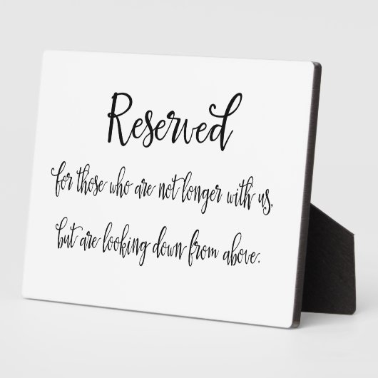 予約済み結婚メモリアル標識 フォトプラーク (側面)