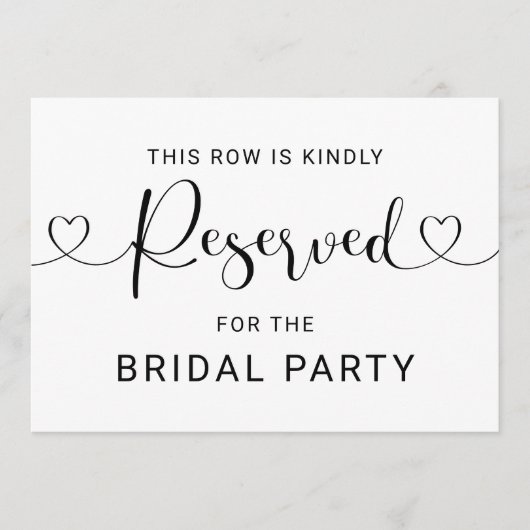 予約済み行ハートス結婚クリプトの式記号 招待状 (正面)