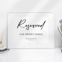 予約済み表の結婚印刷可能な署名ポスター ポスター