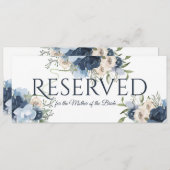 予約済み青のフローラ 招待状 (正面/裏面)
