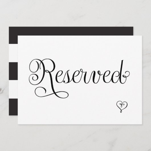 予約済み ウェディング サイン 招待状 (正面/裏面)