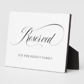 予約済み |白黒スクリプ華美ト結婚の フォトプラーク (側面)