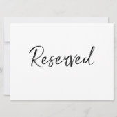 「予約済み」看板 | おしゃれな手書き文字 招待状 (正面)