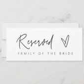 予約結婚テーブルの椅子Sign Decor G400 招待状 (裏面)