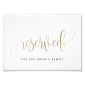 予約記号サイズの選択フェイク金ゴールド フォトプリント (正面)