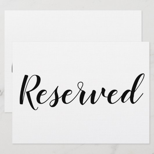 予約記号 – 予約済み (正面/裏面)