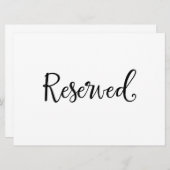 "予約"の結婚記号 |書素朴道 招待状 (正面/裏面)