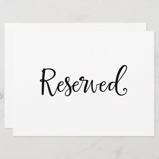 "予約"の結婚記号 |書素朴道 招待状 (正面/裏面)