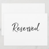 「予約」看板 | おしゃれな手書き文字 招待状 (正面/裏面)
