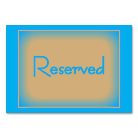 予約OceanBlue/CafeauLaitHorizontal Tablecards テーブルナンバー (正面)