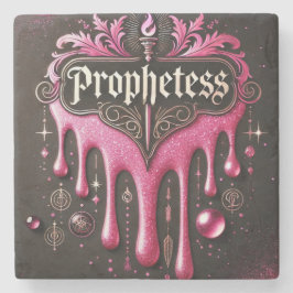 予言者の4x4大理石コースター（4セット）:Pu ストーンコースター