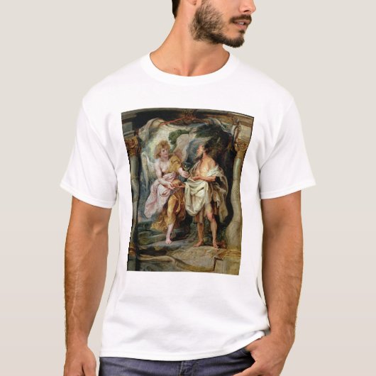 予言者エリヤおよび天使 Tシャツ (正面)