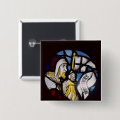 予言者ジェレミア、15世紀のRoundel 缶バッジ (正面&裏面)