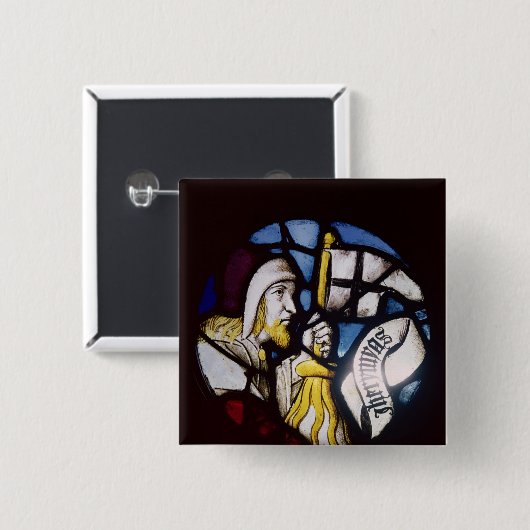 予言者ジェレミア、15世紀のRoundel 缶バッジ (正面&裏面)