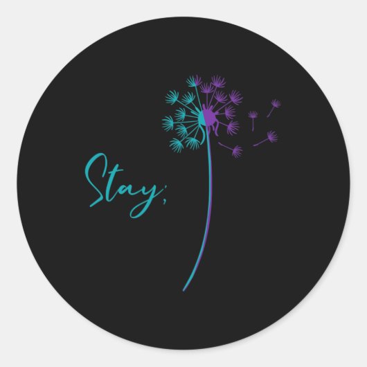 予防タンポポティール(緑がかった色)とパープルステイ半植民地時代 ラウンドシール (正面)