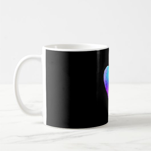 予防啓発 ティール+パープル セミコロン コーヒーマグカップ (左)