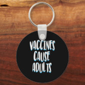 予防接種おもしろいユーモアのグラフィック大人のジョーク引用文 キーホルダー (正面)