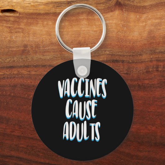 予防接種おもしろいユーモアのグラフィック大人のジョーク引用文 キーホルダー (正面)