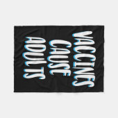 予防接種おもしろいユーモアのグラフィック大人のジョーク引用文 フリースブランケット (正面(横))