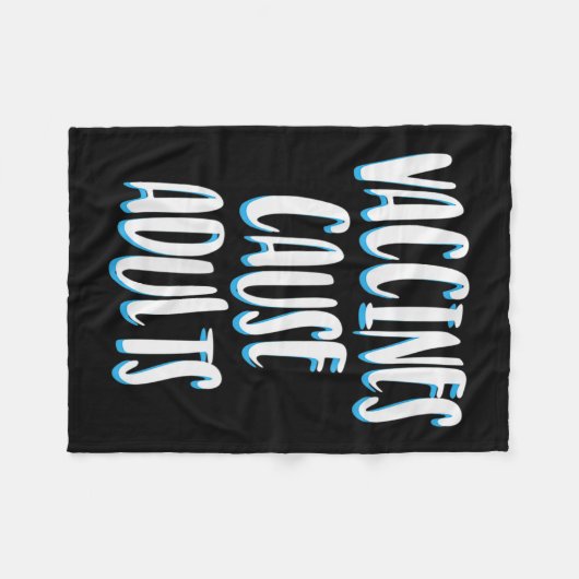 予防接種おもしろいユーモアのグラフィック大人のジョーク引用文 フリースブランケット (正面(横))