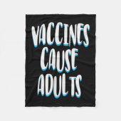 予防接種おもしろいユーモアのグラフィック大人のジョーク引用文 フリースブランケット (正面)