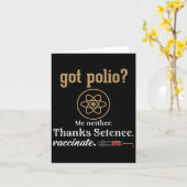 予防接種おもしろいユーモアグラフィック引用文科学ポリオ カード (黄色い花)