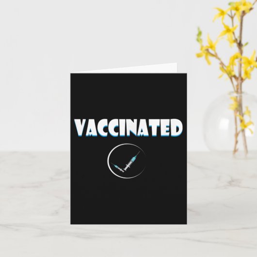 予防接種おもしろいユーモアグラフィック引用文Ch カード (黄色い花)