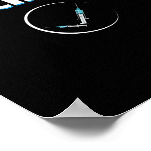 予防接種おもしろいユーモアグラフィック引用文Ch ポスター (角)