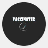 予防接種おもしろいユーモアグラフィック引用文Ch ラウンドシール (正面)