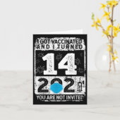 予防接種おもしろいユーモアグラフィック2021誕生日引用文 カード (黄色い花)