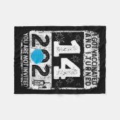 予防接種おもしろいユーモアグラフィック2021誕生日引用文 フリースブランケット (正面(横))