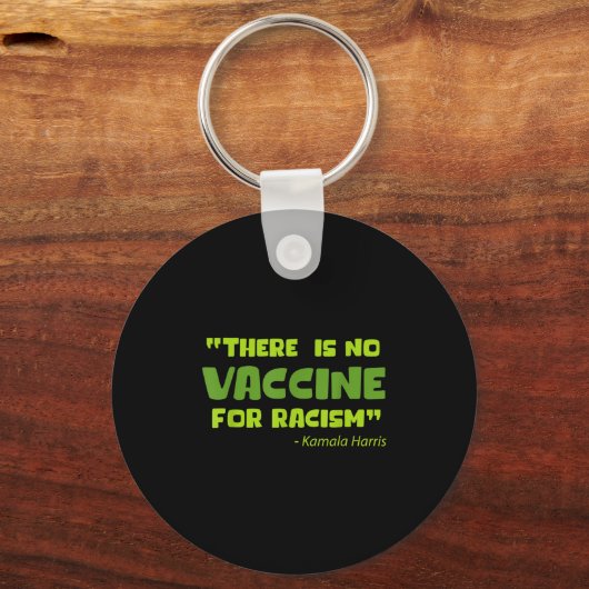 予防接種おもしろいユーモグラフィーカマラハリス引用文 キーホルダー (正面)