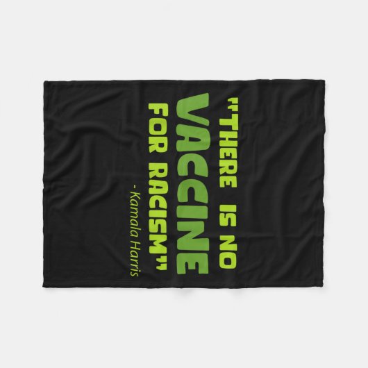 予防接種おもしろいユーモグラフィーカマラハリス引用文 フリースブランケット (正面(横))