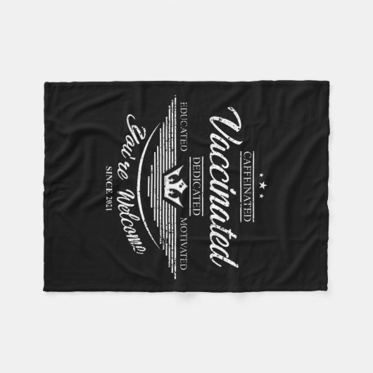 予防接種おもしろいユーモグラフィー引用文完全ワクチン フリースブランケット (正面(横))